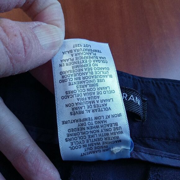 Mario Serrani Italy Dress Pants Women's Size 10 Dark Blue Faux Pockets Cropped - Picture 15 of 16